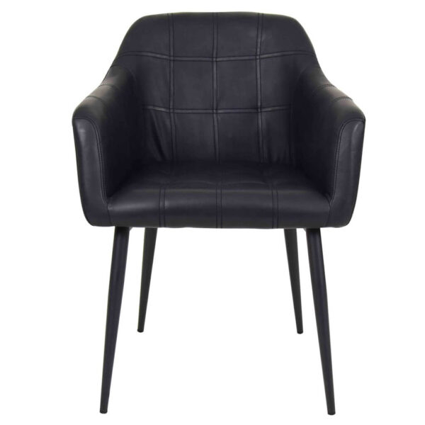 Block Arm Chairs - Black