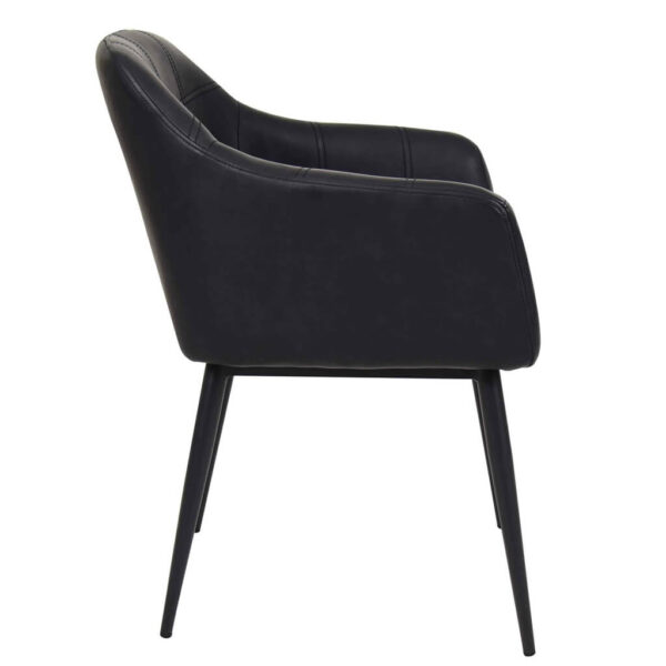 Block Arm Chairs - Black