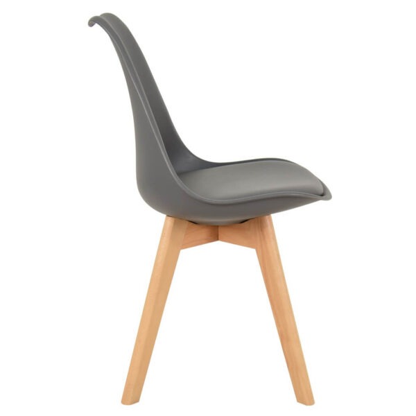 Padded Shell Chairs - Grey Natural