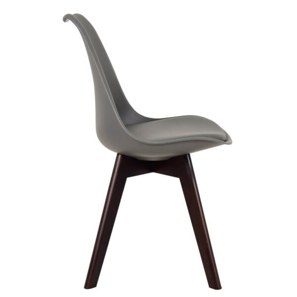 Padded Shell Chairs - Dark Grey Walnut