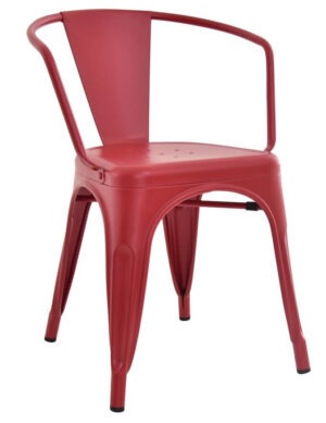 Pressed Arm Chairs - Matt Red