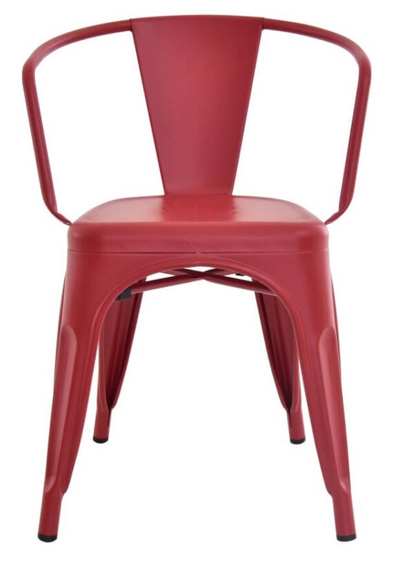 Pressed Arm Chairs - Matt Red