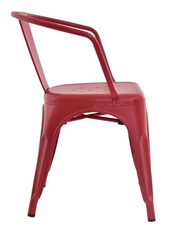 Pressed Arm Chairs - Matt Red