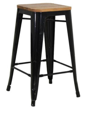 Pressed Kitchen Stools - Black