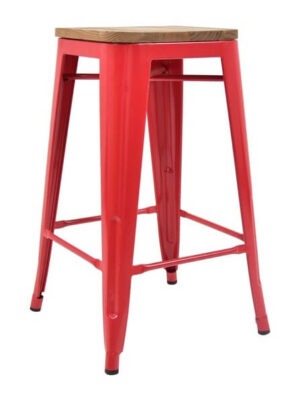 Pressed Kitchen Stools - Red