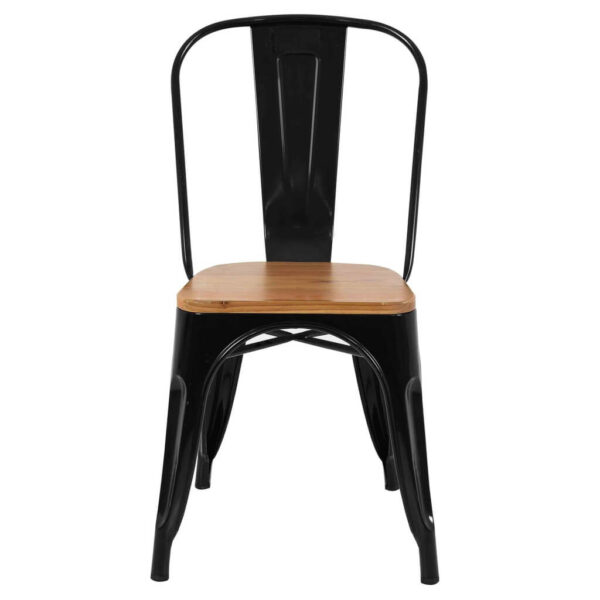 Pressed Side Chairs Wood Seat - Gloss Black