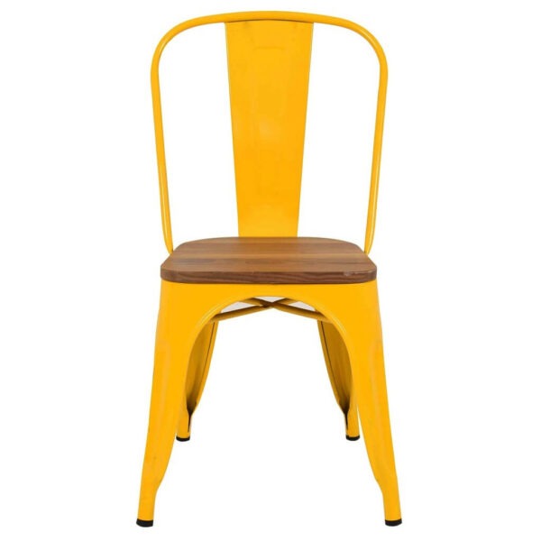 Pressed Side Chairs Wood Seat - Gloss Yellow