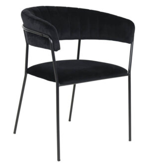 Velvet Crescent Chairs - Black