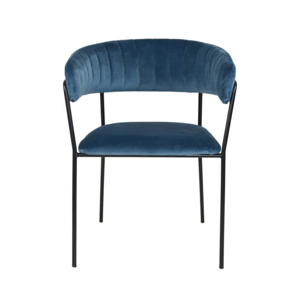 Velvet Crescent Chairs - Blue