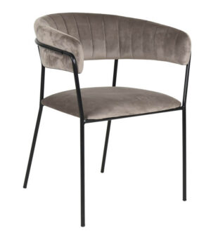 Velvet Crescent Chairs - Grey