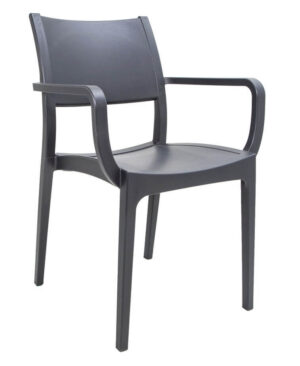 Verona Arm Chairs - Charcoal