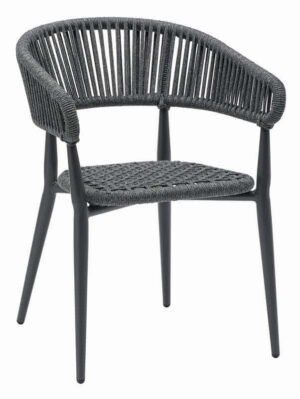 Nordic Rope Arm Chairs - Grey