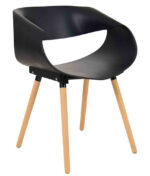Bent Back Chair Black 1 1