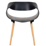 Bent Back Chair Black 2 1