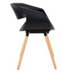 Bent Back Chair Black 3 1
