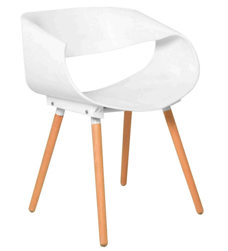Bent Back Chair White 1 1