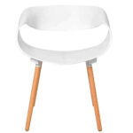 Bent Back Chair White 2 1
