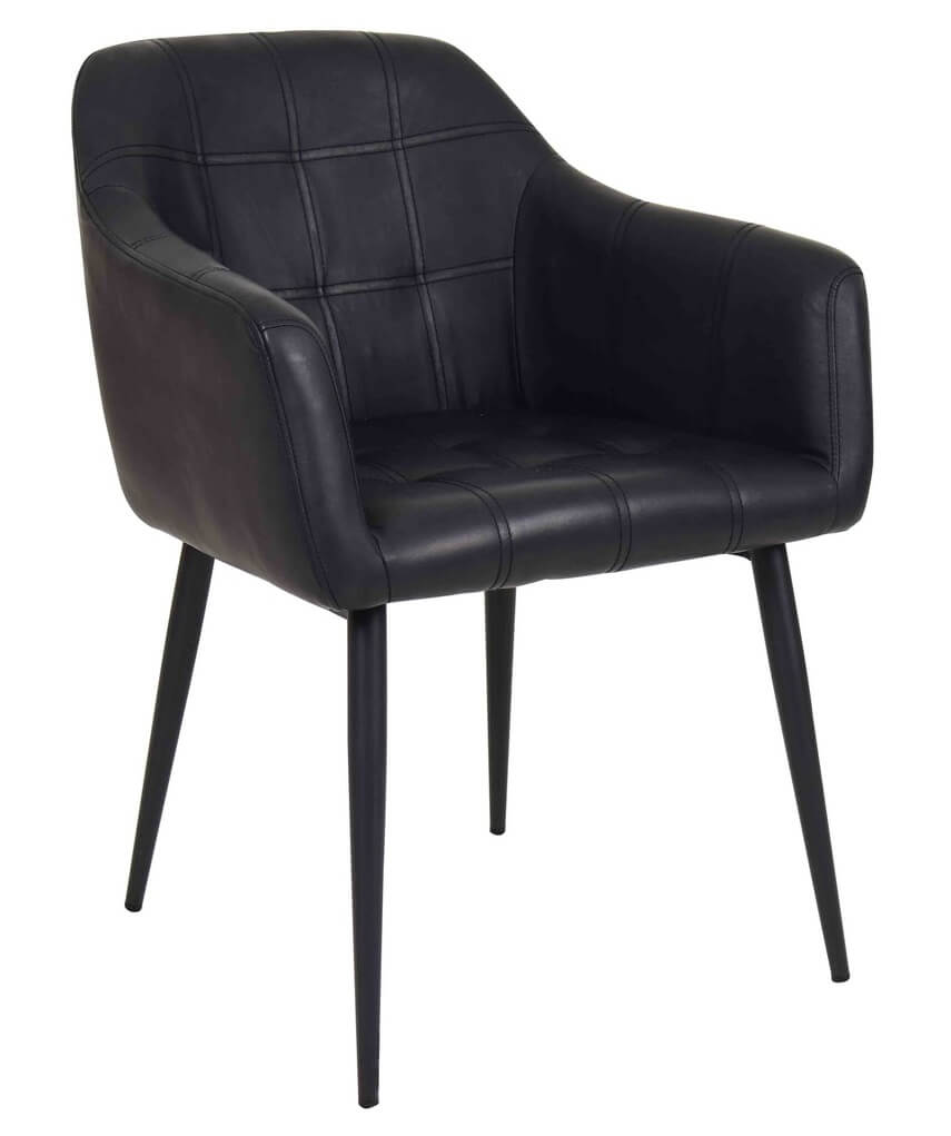 Block Arm Chair Black 1 1