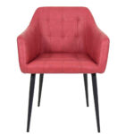 Block Arm Chair Light Red 2 1