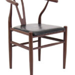 Elbow Chairs - Black on Walnut