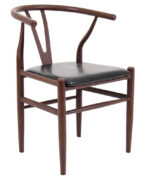 Elbow Chairs - Black on Walnut