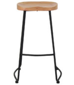 Industrial Bar Stools Matt Black 2