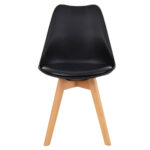 Padded Shell Chair Black 2 1