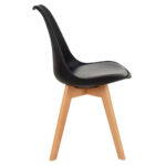 Padded Shell Chair Black 3 1