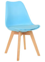 Padded Shell Chair Light Blue 1 1