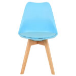 Padded Shell Chair Light Blue 2 1