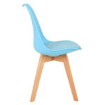 Padded Shell Chair Light Blue 3 1