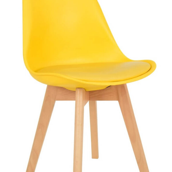 Padded Shell Chair Yellow 1 1