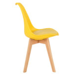 Padded Shell Chair Yellow 3 1