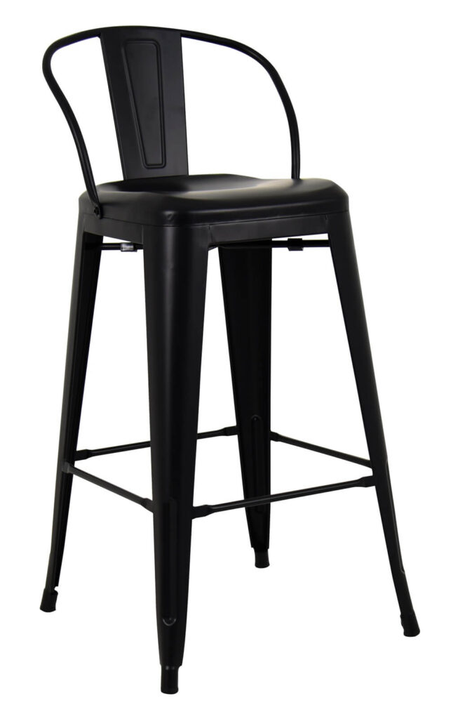 Pressed Bar Chairs - Matte Black
