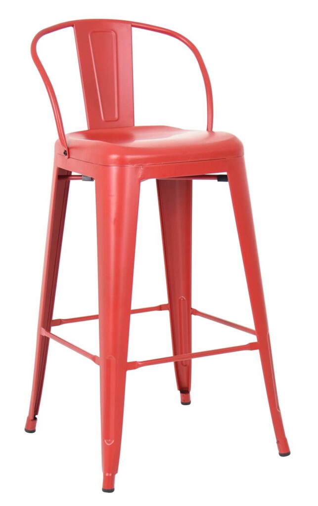 Pressed Bar Chairs - Matte Red