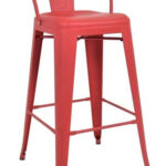 Pressed Bar Stools - Matt Red