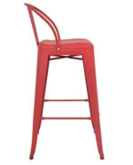 Pressed Bar Stool Matt Red Side