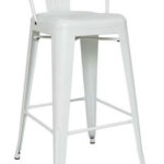 Pressed Bar Stool Matt White Angle