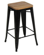 Pressed Kitchen Stools <br><h6><span style="color: #808080;">Black</span> - Image 3