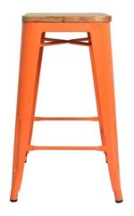 Pressed Kitchen Stools <br><h6><span style="color: #808080;">Orange</span> - Image 2