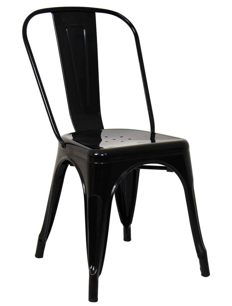 Pressed Side Chair Gloss Black 1