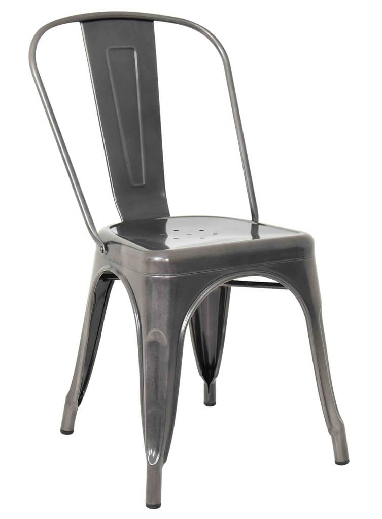 Pressed Side Chair Gloss Grey 1