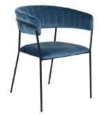 Velvet Crescent Chair Blue 1 1