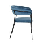 Velvet Crescent Chair Blue 3 1