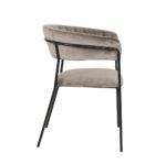 Velvet Crescent Chair Grey 3 1