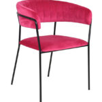 Velvet Crescent Chairs - Pink