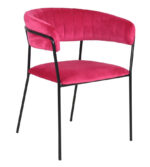 Velvet Crescent Chair Pink 1 1