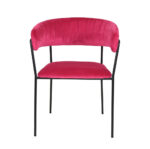 Velvet Crescent Chair Pink 2 1