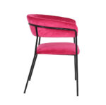 Velvet Crescent Chair Pink 3 1