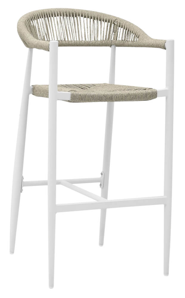 Matrix Rope Bar Stools Beige+White